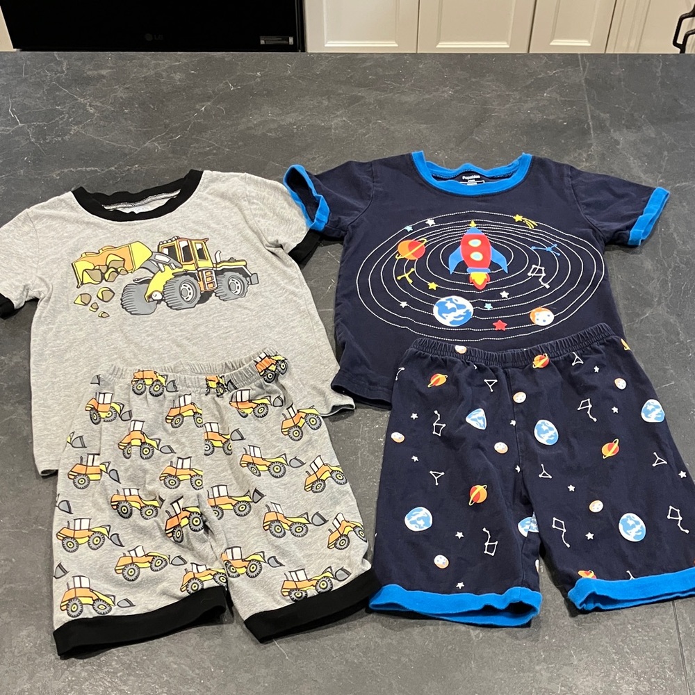 2 sets Kids pajamas- Construction and Space 100% cotton Pajama Set